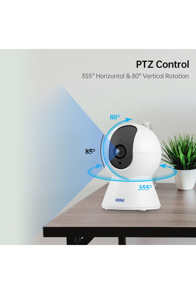 Choice EU Plug 5MP With 64G KERUI 5MP 4K Tuya Smart Mini WiFi IP Camera Indoor Wireless Home Security AI Hu