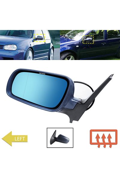 Choice Grey For Vw Golf Mk4 1997-2004 Door Wing Mirror Heated Electric Primed Left Hand Side