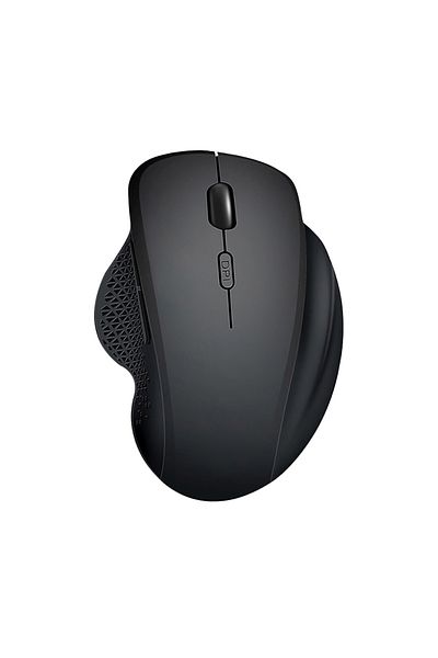 Choice ماوس لاسلكي أسود بـ 6 أزرار، ماوس كمبيوتر مريح، ماوس بصري للكمبيوتر الشخصي مع مستقبل USB بـ 6 أزرار