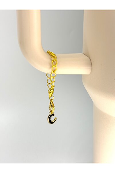 YuccaCo Accessorize Your Life White Heart Thermos Compatible Accessory with Letter C/Letter C Heart Thermos Charm/Letter Thermos Ornament