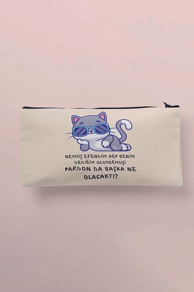 qoeuyl boutique Λυπάμαι τι θα γίνει άλλο Αστεία τυπωμένη υφασμάτινη τσάντα μακιγιάζ Πορτοφόλι μολυβοθήκη