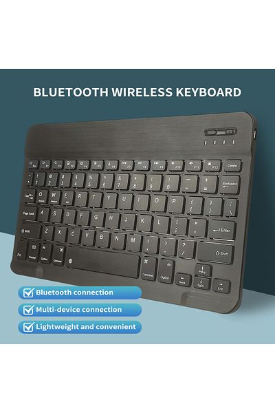 Choice Black Bluetooth Keyboard Wireless Rechargeable Black 10 Inch Keyboard For IOS Android Windows Tablet