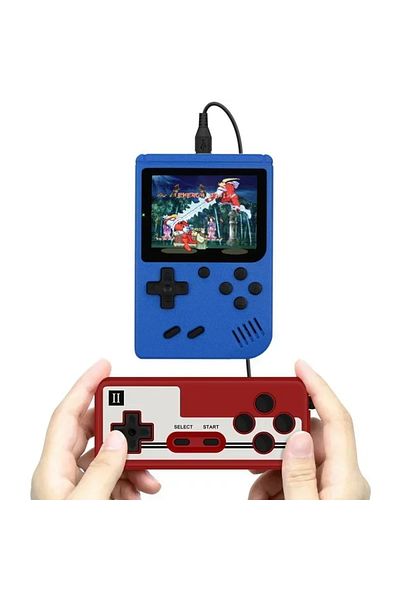OPUYYM Blue-doubles New Portable Retro Mini Video Game Console 8-bit Handheld Game Player Built-in 400 Game