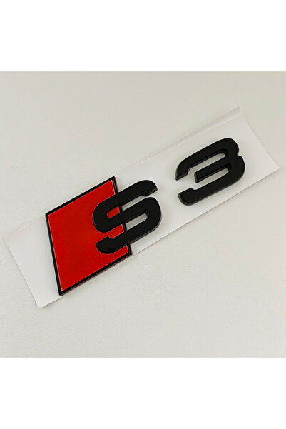 Choice 105x36m S3 Glossy Black 3D ABS Chrome Black Logo S3 S4 S5 S6 S7 S8 Emblem Car Trunk Badge Sticker Fo