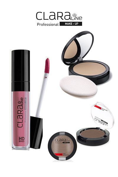Clara Luminous Ivory Clara Line Lipcream Matte 420+ high definition powder 92+eyebrow 472