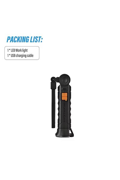 Choice Package list Rechargeable Camping LED Flashlight Work Light with Magnet and Hook IP64 Waterproof 5 L