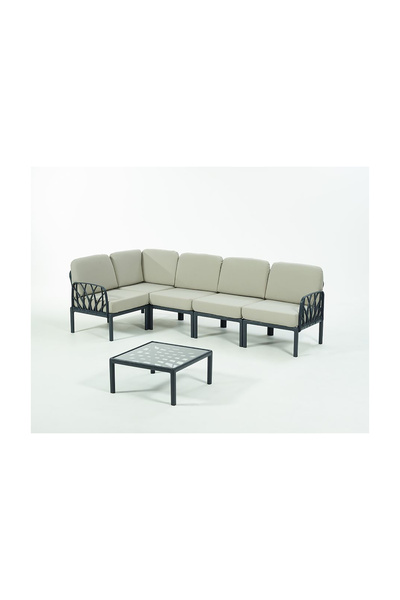 Novussi GARDA Sofa Set L Corner + Table Beige with Cushion