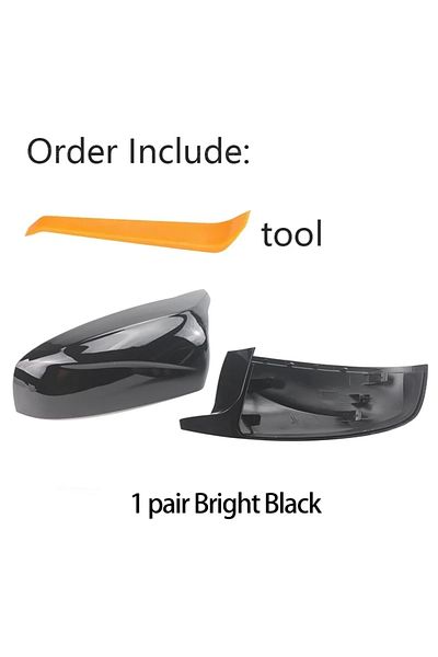 Choice Bright Black 1 pair M style Carbon Fiber Look Black Rearview Side Mirror cover Caps for BMW X5 E70 X