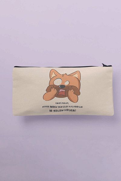 qoeuyl boutique Πορτοφόλι με θήκη για στυλό, αστεία υφασμάτινη τσάντα μακιγιάζ My Dear Mode