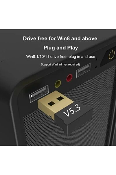 KLASİST Mini USB Dongle Bluetooth 5.3 Adaptör Siyah