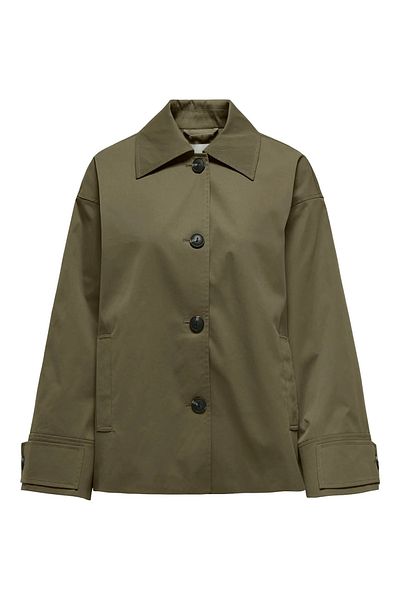 ONLY Women's Cuffed Buttoned Short Jacket - Onleja Adjustable 15336404   Khaki