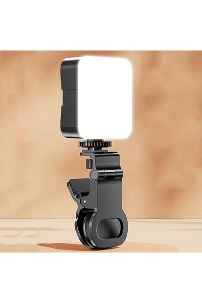 Hoopet Cool White(5500-7000K) black Multi-purpose Mobile Fill Light Portable Mini Clip-on Fill Light ﻿USB C