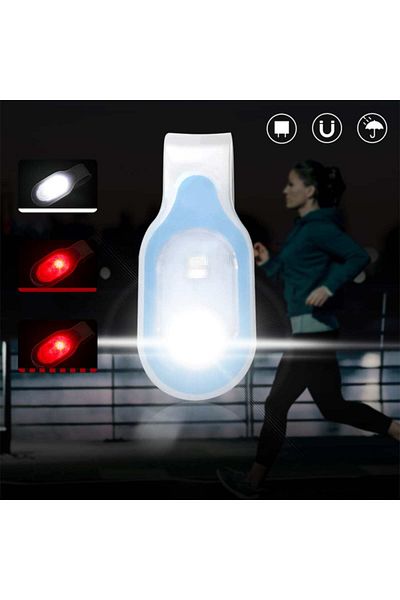 Adelante Blue Hands-free Led Flashlight With Strong Magnetic Clip & Keychain - Safety Night Light For Nursing