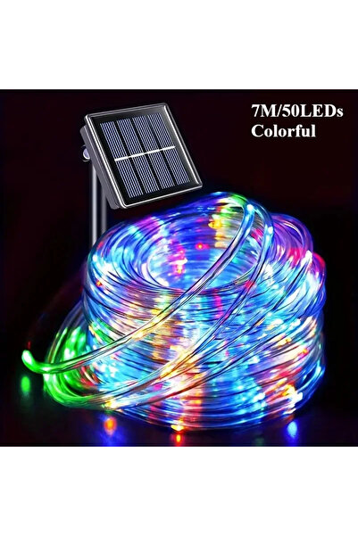Choice سلسلة أضواء LED ملونة تعمل بالطاقة الشمسية بطول 12 مترًا للحديقة ومصبا...