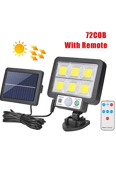 Choice With Remote Control Led Solar Split Wall Lamp Outdoor Waterproof Motion Sensor 3 Mode Solar Light Fo