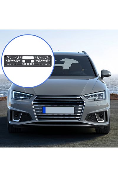 Choice 1 pcs Black European License Plate Frame Auto Accessory Waterproof Holder with Mounting License P...