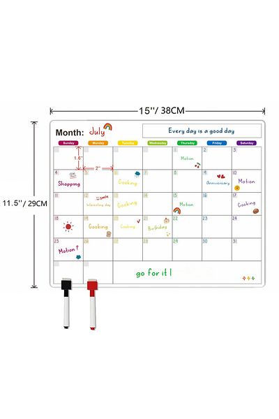 Choice L With 2 pen Magnetic Calendar For Fridge Monthly Weekly Planner Calendar Table Dry Erase Whiteboard