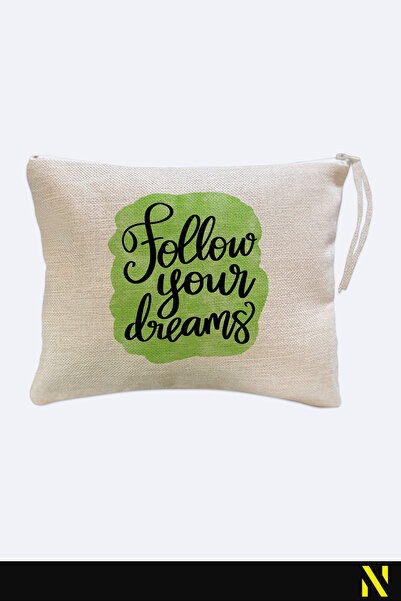 nilizma Follow Your Dream Patterned Linen Handbag