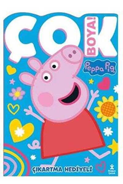 Doğan Çocuk Peppa Pig Giant Coloring Book with Lots of Color-Along Stickers
