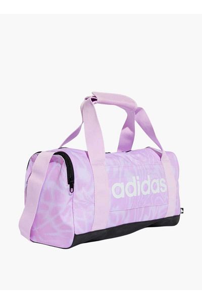 adidas adidas Logo Print Duffel Bag with Zip Closure and Double Handle