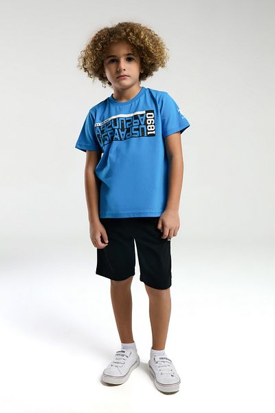 U.S. Polo Assn. U.S. Polo Assn. Tricou cu licență pentru băieți Set de top cu fundul Bermudelor