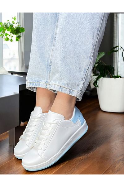 eformoda by emre yılmaz Surse complete și largi pentru pantofi de damă alb albastru model AIR22