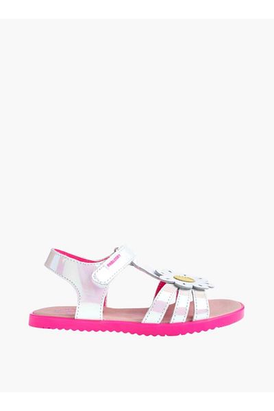 Pablosky Pablosky Girls' Floral Applique Sandals with Hook and Loop Closure