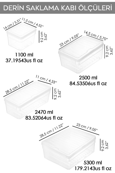 Meleni Home 24 Piece Deep and Shallow Food Storage Container Set - Transparent Lid Microwave Compatible Organizer Organizer