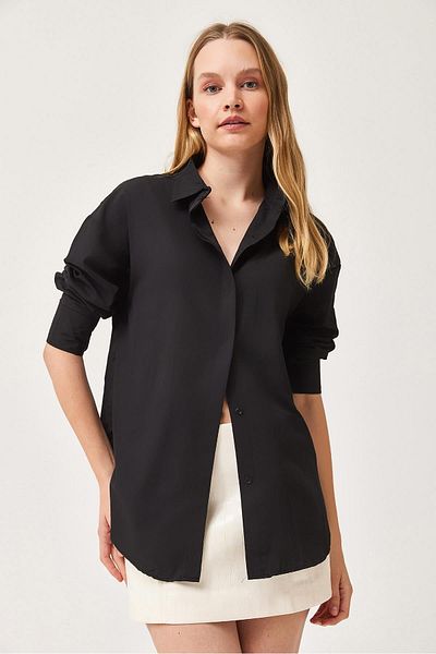 CALİENTE Cămașă Basic Oversize Neagră