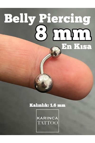 Karınca Piercing Small Size Flat Belly Piercing