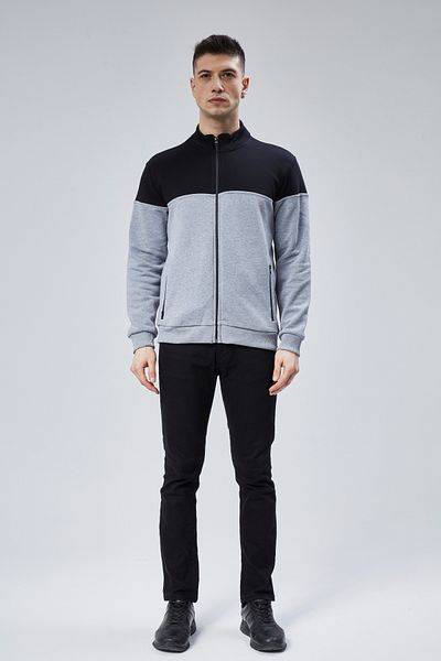 DOSXX Hank 1St Quality Cotton Polyester Zippered Men's Long Sleeve Sweatshirt Cardigan
