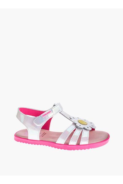 Pablosky Pablosky Girls' Floral Applique Sandals with Hook and Loop Closure