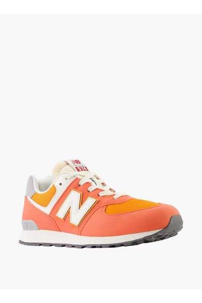 New Balance Boys' Logo Detail Sneakers with Lace-Up Closure - 574