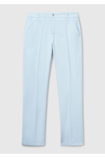 United Colors of Benetton Women's Light Blue Elastane Basic Chino Pants