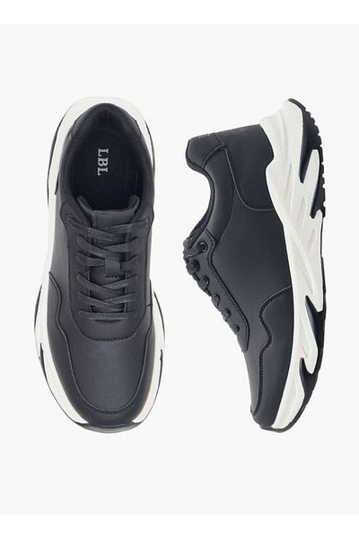 LBL by Shoexpress LBL by Shoexpress Panelled Ankle Sneakers with Lace-Up Closure