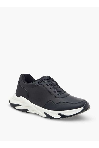 LBL by Shoexpress LBL by Shoexpress Panelled Ankle Sneakers with Lace-Up Closure
