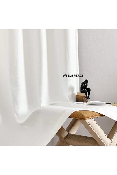 Alp Perde ПЕРШОЯКІСТЬ БІЛИЙ КОЛІР ПЛОСКИЙ САТЕН СОНЯЧНИЙ ФОНОВИЙ ШТОРИ (БЕЗ П...