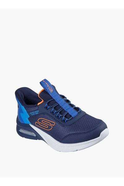 SKECHERS Skechers Boys' Logo Print Slip-On Sneakers with Lace Detail - MICROSPEC MAX