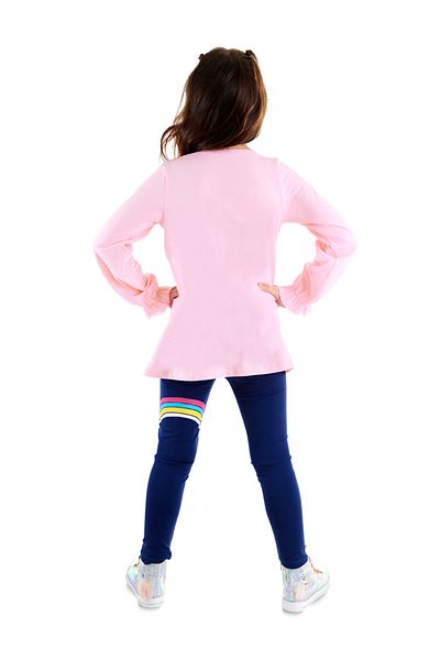 Denokids Rainbow Star póló és tunika leggings szett lányoknak