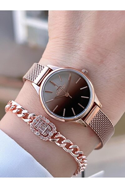 Slazenger Çelik Kordon 2 Yıl Garantili 5 Atm Bileklik Hediyeli Kadın Kol Saati BSL.09.2458.3.05