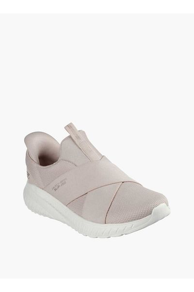 SKECHERS Women's Cross Strap Slip-On Sports Shoes - BOBS SQUAD CHAOS
