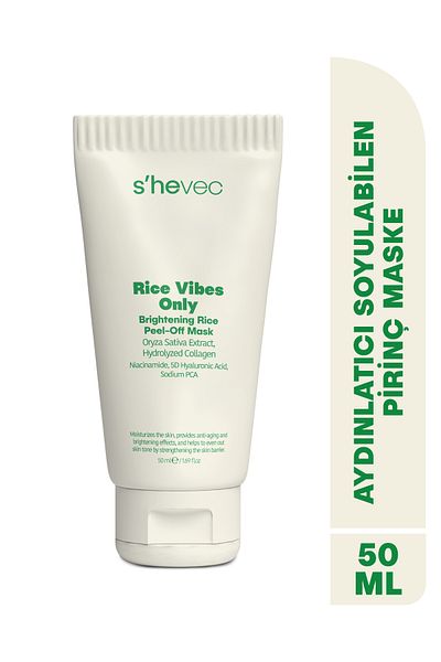 SHE VEC Rice Vibes Only – Brightening Peel-Off Rice Mask (100% Vegan)