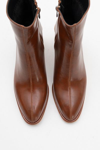 LuviShoes Γυναικείες μπότες με χοντρό τακούνι ALBA Tan Skin