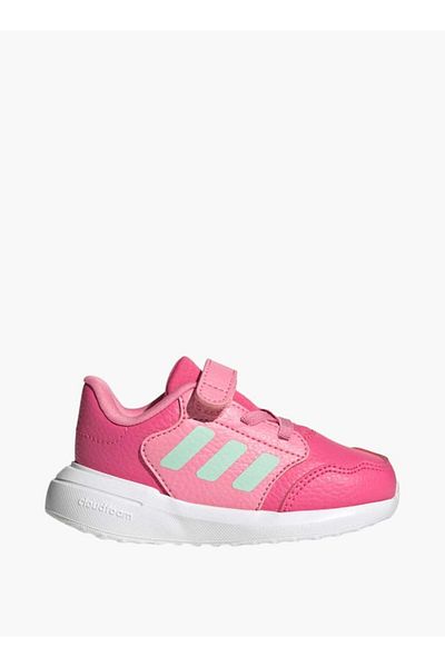 adidas Girls' Logo Detail Running Shoes with Hook and Loop Closure - Tensaur Run 3.0 EL