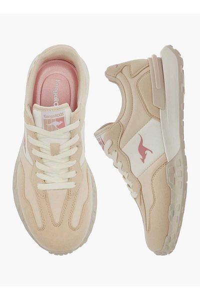 Kangaroos Women's Textured Sports Shoes with Lace-Up Closure