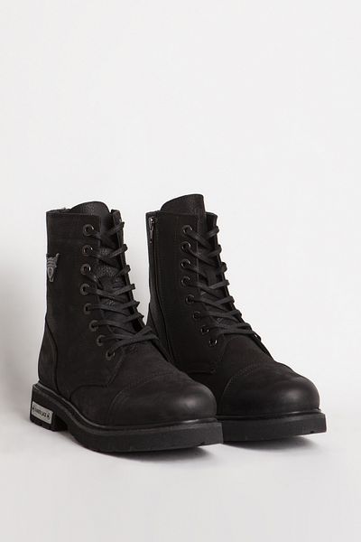 Hammer Jack Πληρωμή για 102 18505m Dock Step Real Nubuck Δερμάτινο Μαύρο Πόδι για άνδρες