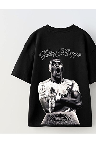 GIA - ART Youth Stars of Euro 2024 Kylian Mbappe Printed Black Children's T-Shirt