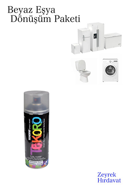 TEKORO BEYAZ EŞYA DÖNÜŞÜM KİTİ SU GEÇİRMEZ SPREY BOYA