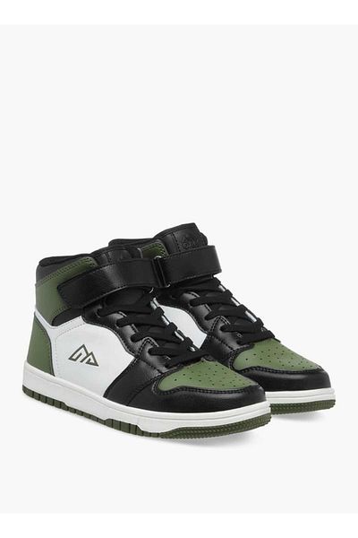 Oaklan by Shoexpress Oaklan by Shoexpress Boys' Panelled High Cut Sneakers with Hook and Loop Closure