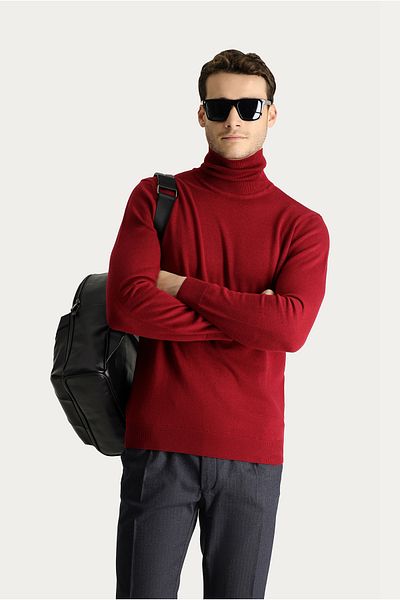 Kiğılı Turtleneck Regular Fit Cotton Knitwear Sweater